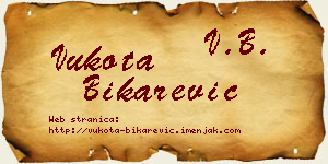 Vukota Bikarević vizit kartica